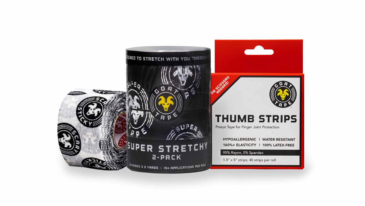 Goat Tape bundle with Scary Sticky, Super Stretchy, and Thumb Strips