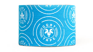 Blue kinesiology Goat Tape close-up