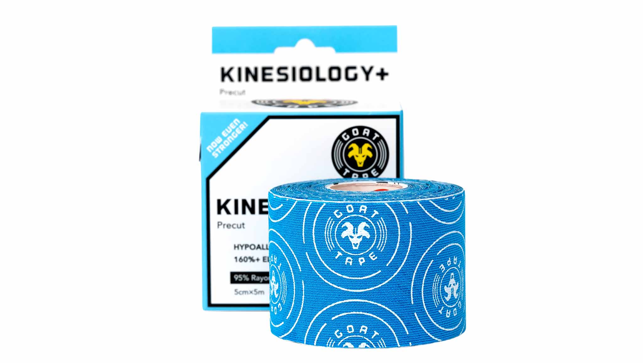 Blue tape kinesiology with retail packaging
