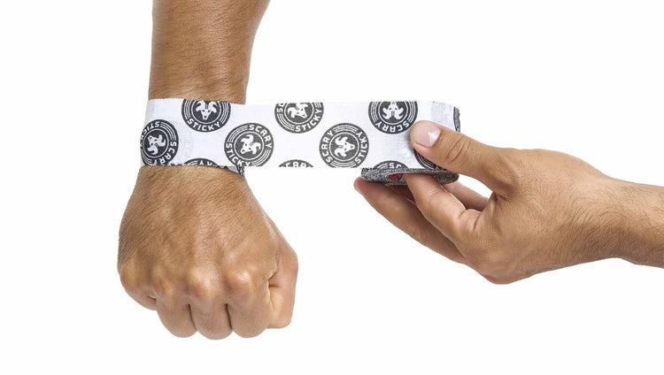 Scary Sticky applied around the wrist