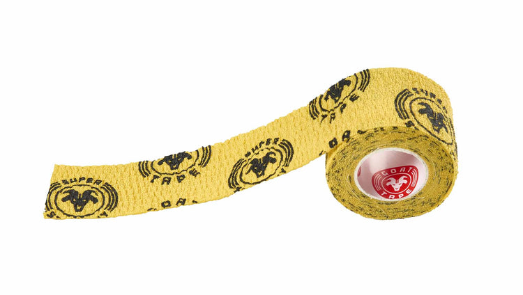 yellow and black Super Stretchy Goat Tape extended tape roll